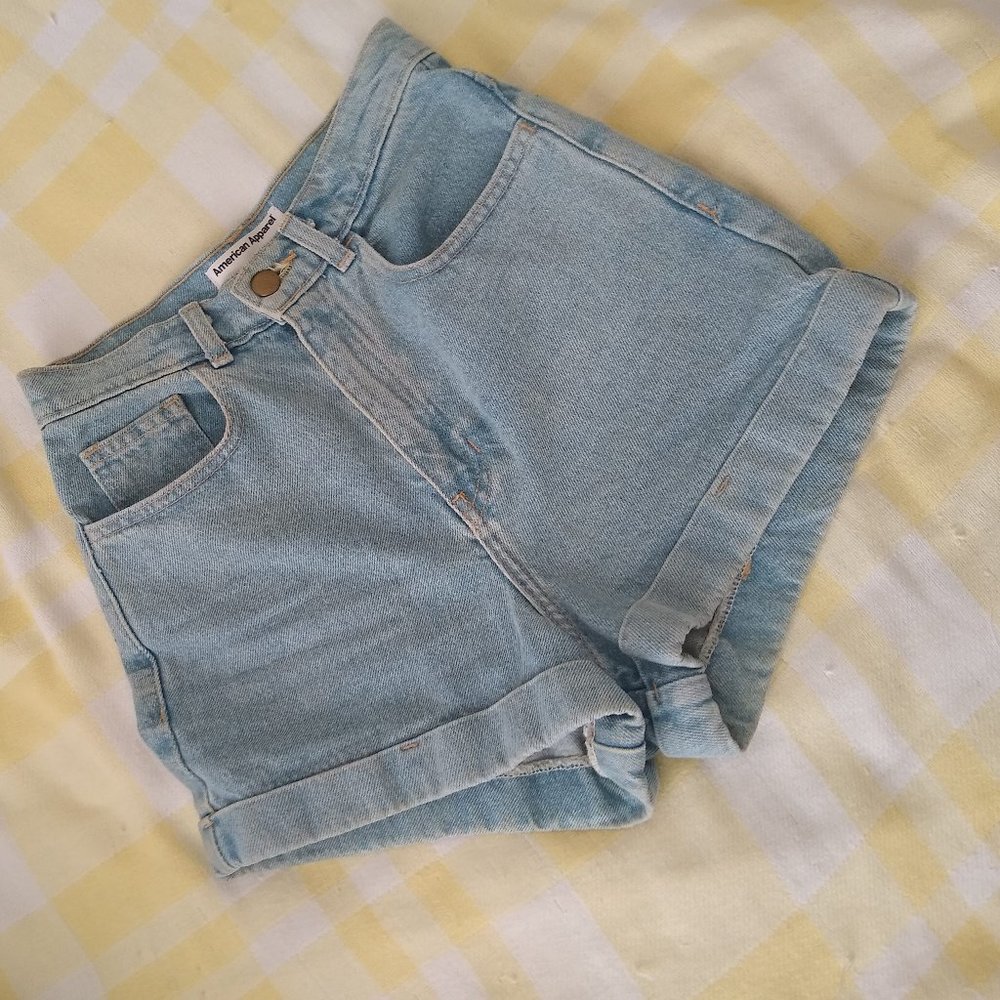 American Apparel High Rise Denim Shorts 🧊